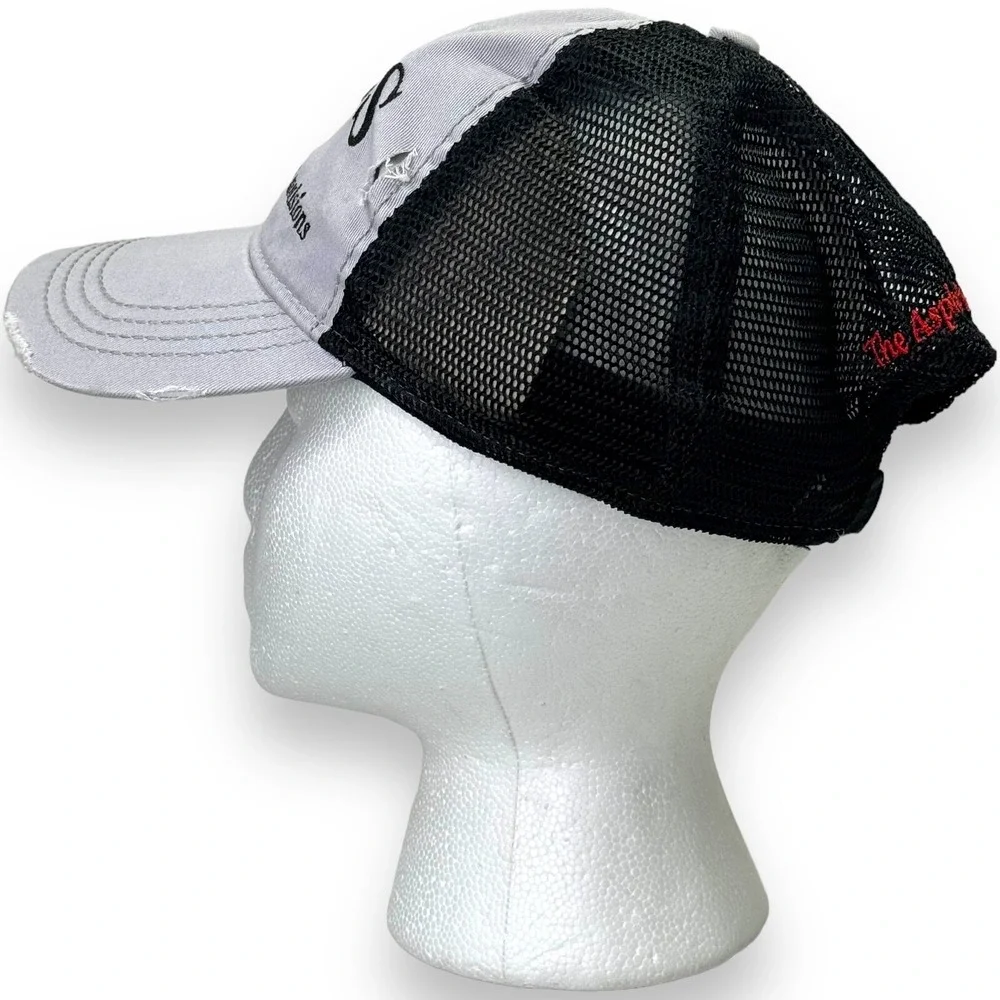 Meigs Paving Asphalts & Emulsions Hat Gray Black Mesh Trucker Cap Adjustable